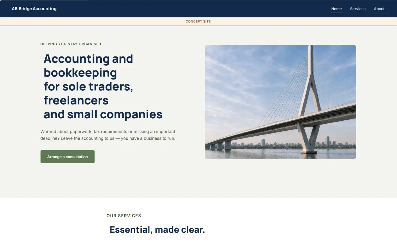 AB Bridge Accounting homepage