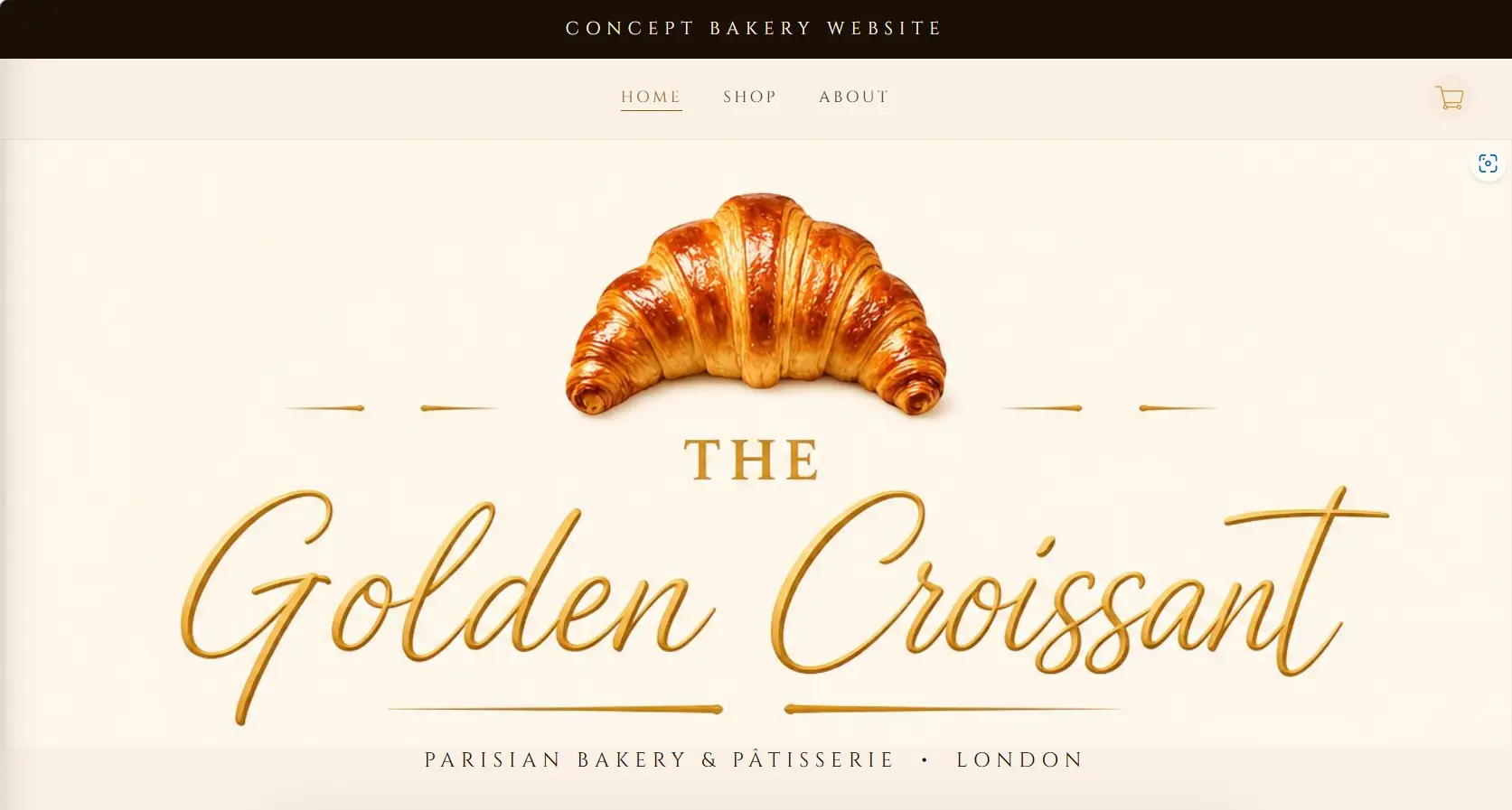 The Golden Croissant homepage